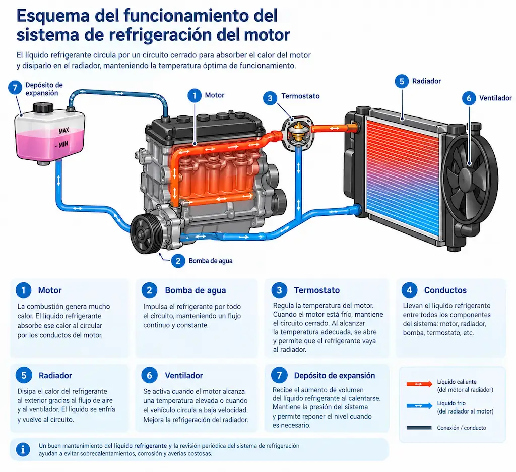 refigeración del motor