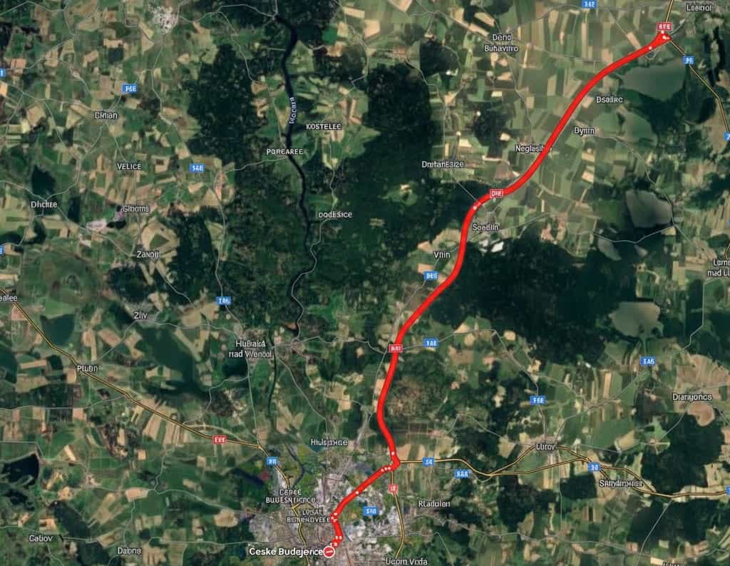 mapa de tramo afectado