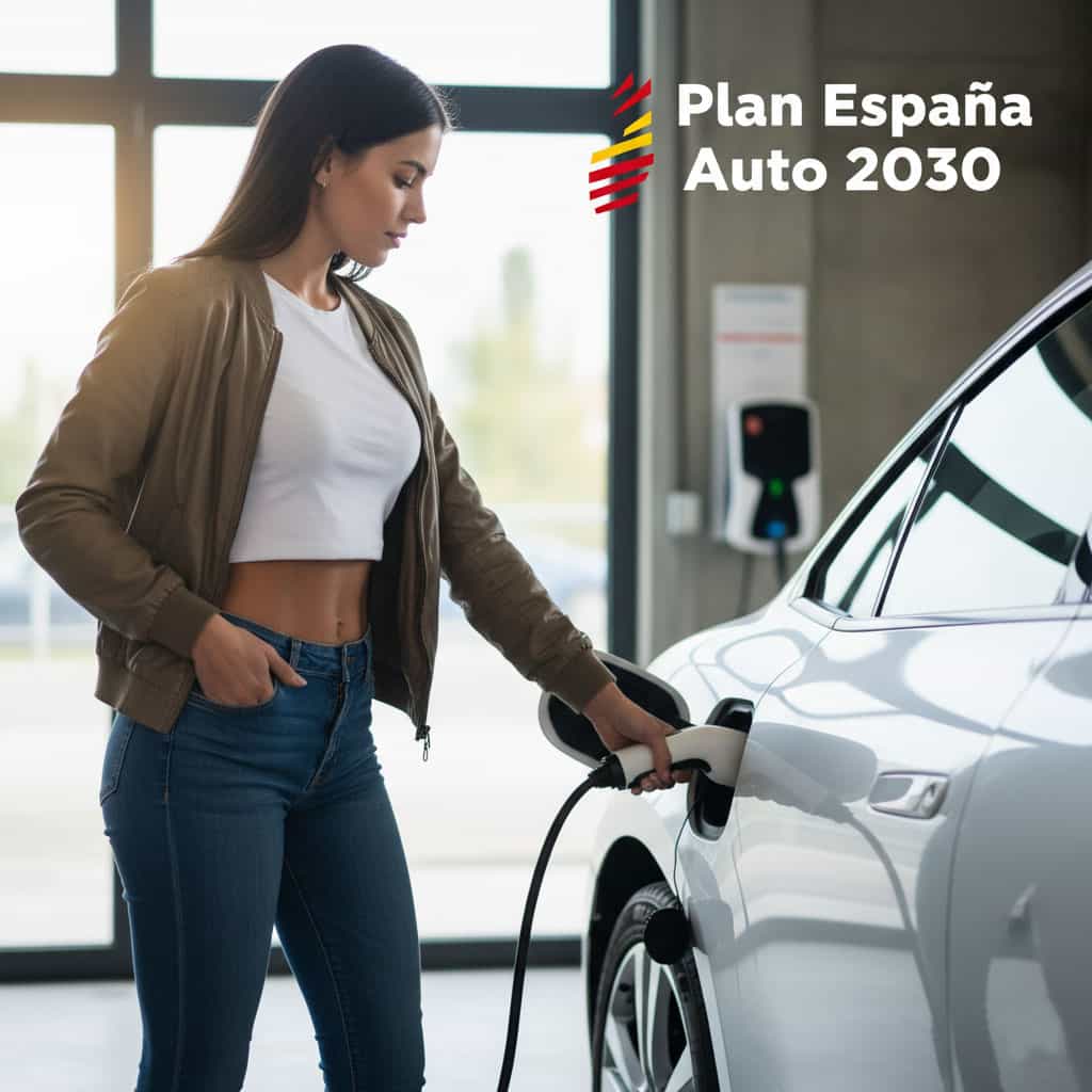 Cargando coche eléctrico en España